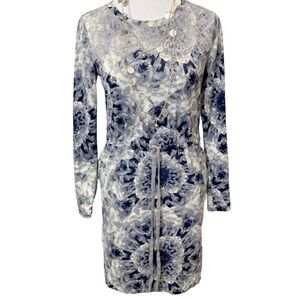 Simply Vera Wang Floral Lace Bib Dress